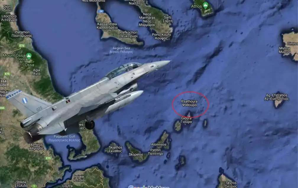 Έπεσε F-16 στη νήσο Ψαθούρα – Σώος ο πιλότος